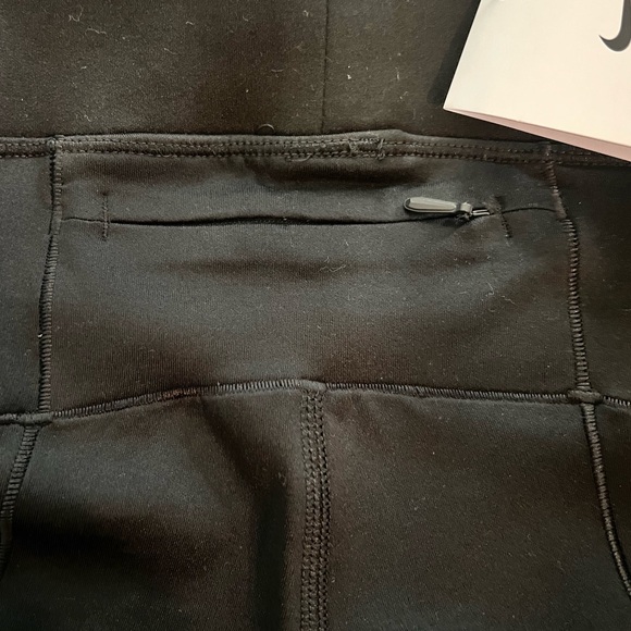 Nike Pro Full Length Mid Rise Training Leggings Black - Picture 2 of 4